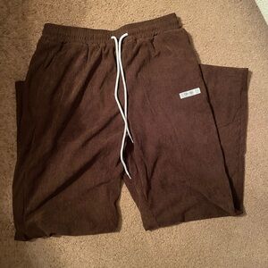 Women’s Drawstring Brown Corduroy Pants